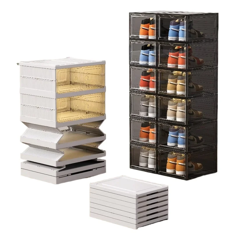 

Large capacity foldable folding shoe locker