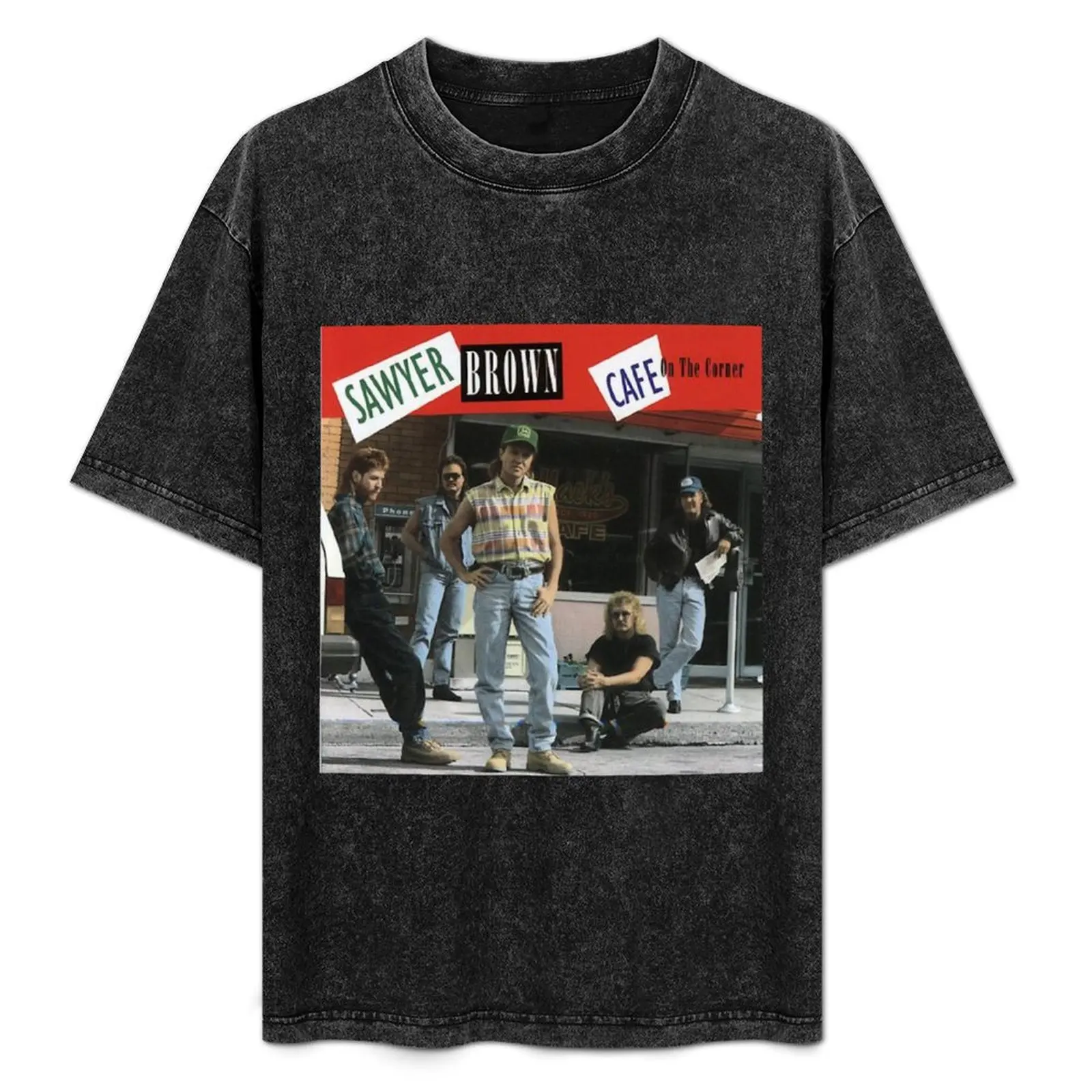 

sawyer brown cafe on the corner T-Shirt Vintage Style Printed Top