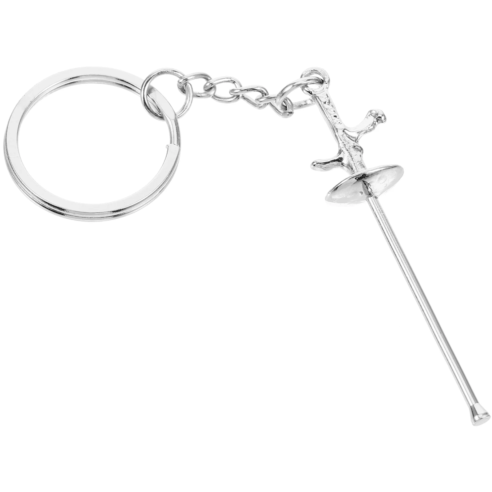 

Fencing Keychain Metal Fencing Key Ring Handbag Charm Car Key Ring Bag Purse Hanging Pendant Fencing Sport Fans Fencer Souvenir