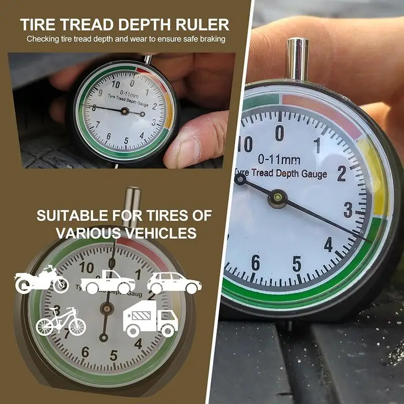 Accurate and Durable Tire Tread Depth Gauge for Effortless Monitoring of Car Tire Condition