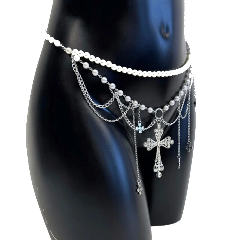 المرأة مثير ملابس السباحة الشاطئ الجوف خارج عارية الذراعين شرابة سبيكة حجر الراين الصليب قلادة المحاصيل الأعلى الخصر سلسلة حزب بيكيني #3