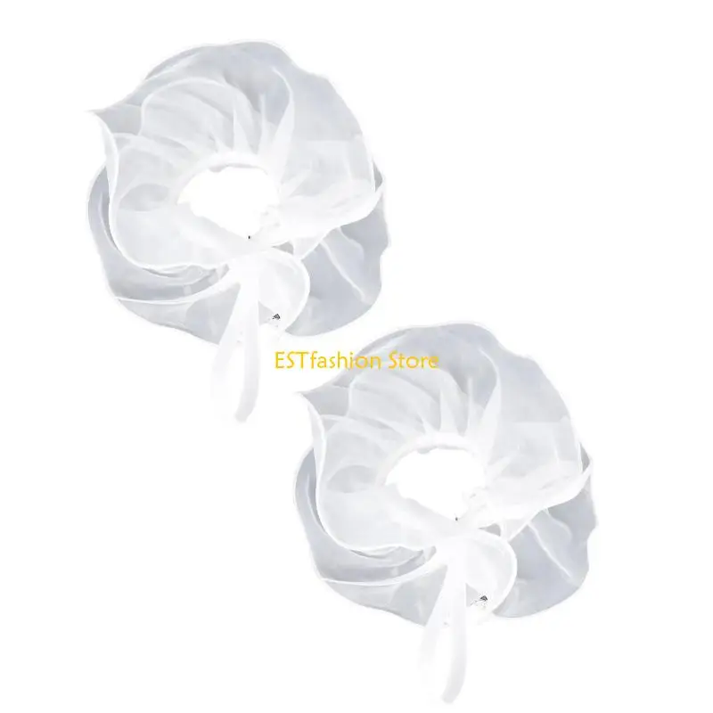Y5GC Versatile Ruffled Collar Wrist Cuffs Perfect For Cosplay, Stage Performances, And Costume Parties Halloween Photo Props
