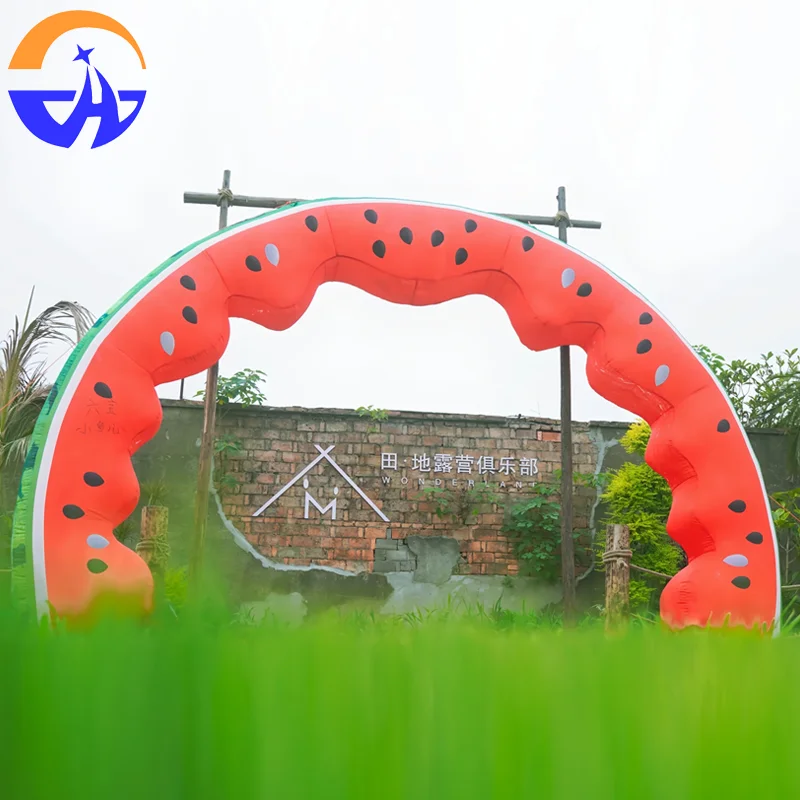 Custom Inflatable Cartoon Watermelon Arch Air Model, Creative Summer Fruit Decor Prop for Outdoor Themed Event Display