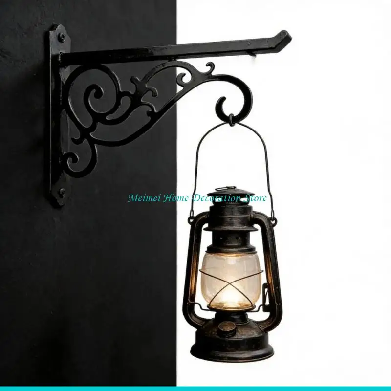 H7BF Versatile Metal Wall Hook Support For Potted Plant Featuring Artistic Bird Designs Suitable For Living Rooms And Patios