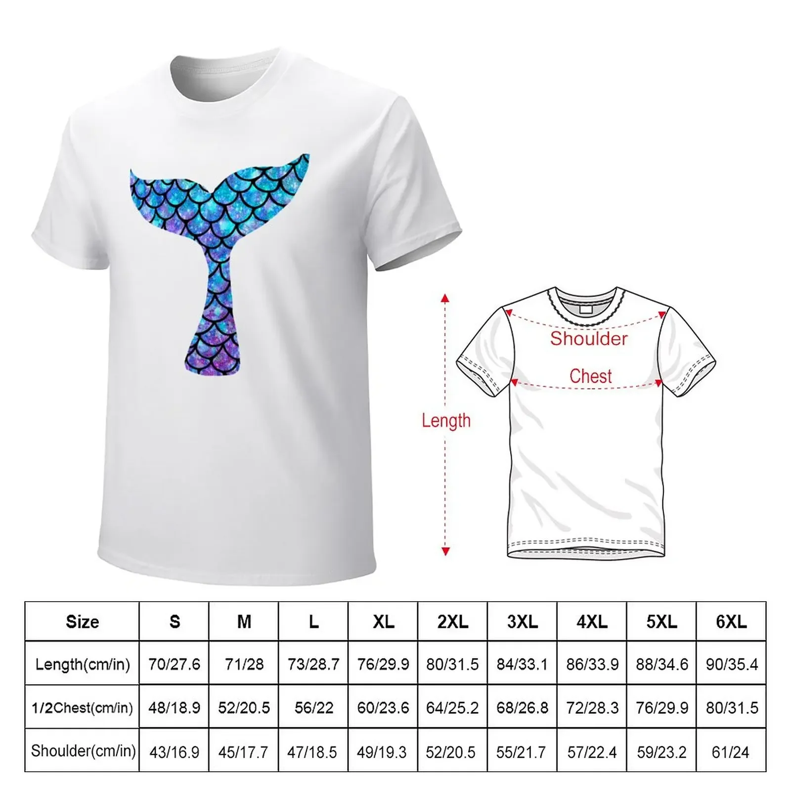 Mermaid Tail T-Shirt anime funnys Men's clothing