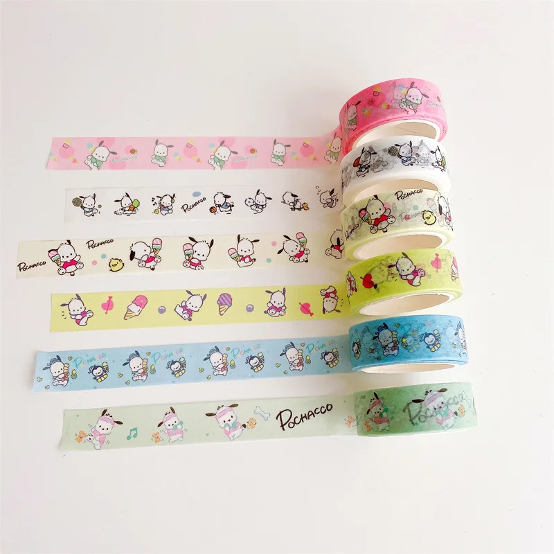 24pcs/lot 15mm*5M Sanrio Pochacco Washi Tape Stickers Creative Dog Scrapbooking Diary Adhesive Masking Tape Stationery Gift