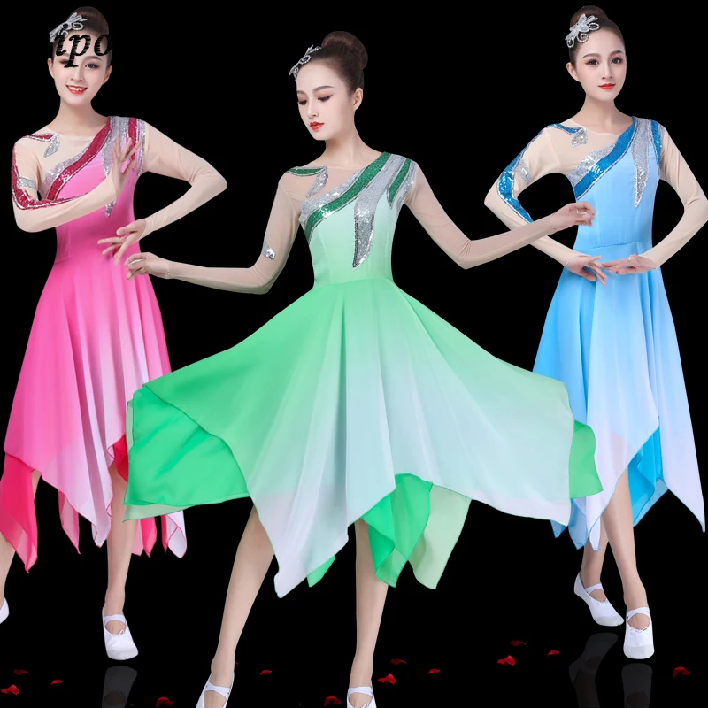 

New Modern Dance Dance Costume Female Elegant Skirt Classical Dance Opening