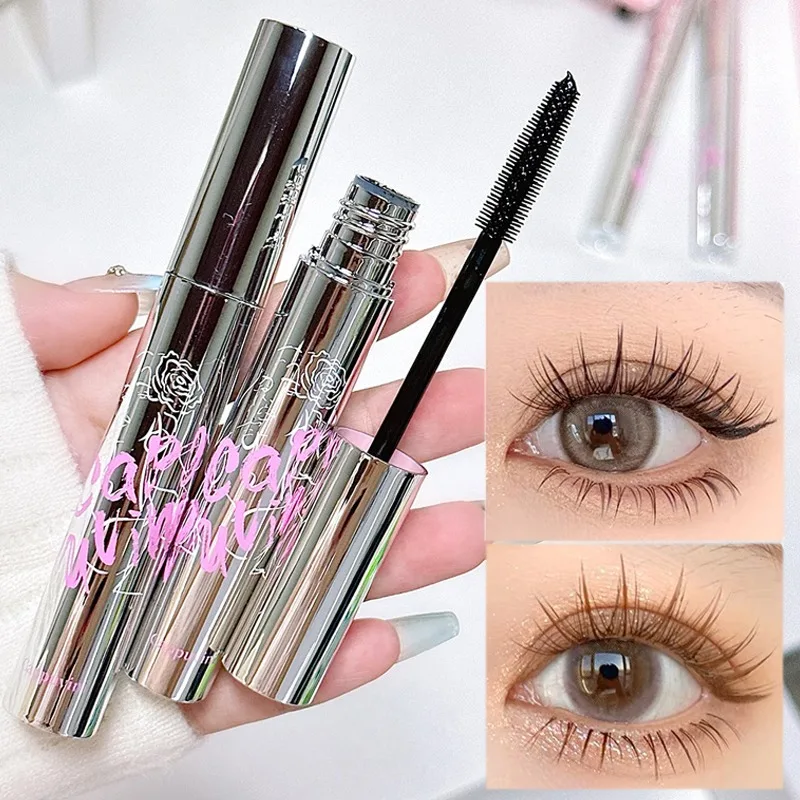 Waterproof Lash Mascara Makeup Silk Fiber Black Brown Non-smudge Mascara Eyelash Extension Thick Lengthening Eye Lashes Cosmetic