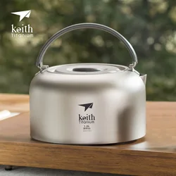 Keith Titanium Kettle Camping Picnic Coffee Tea Pot 115g 1L Ti3901