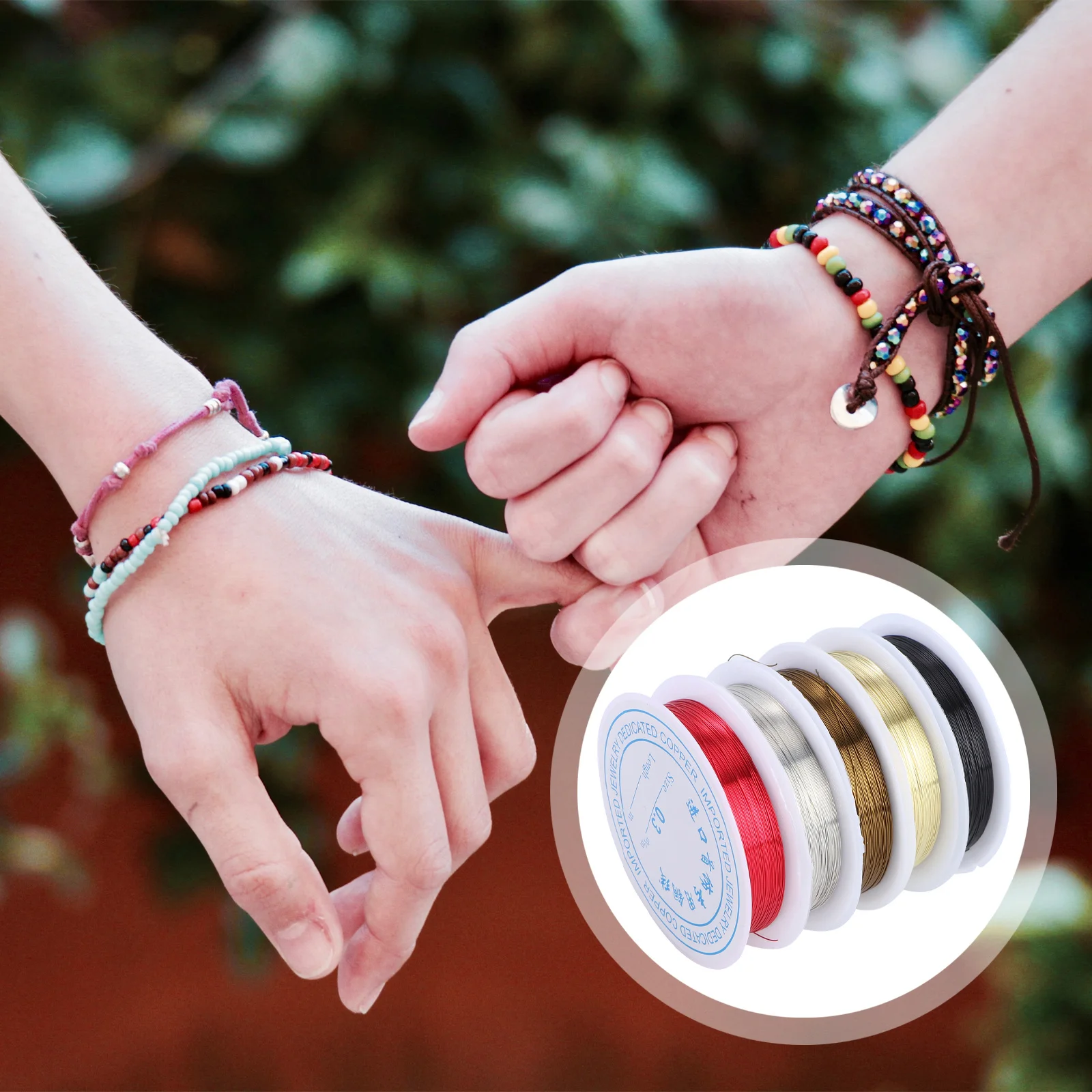 5 لفات من الأسلاك النحاسية 26 مقياس عاري غير مطلي ومرونة عالية لصنع المجوهرات وحرف الديكور وترتيب الزهور #4