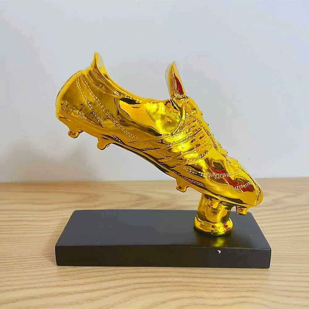 Football Match Soccer Fans Souvenir GOLD shoe Trophy Creative resin Craft Gold Plating Home Furnishing Articles decoration model