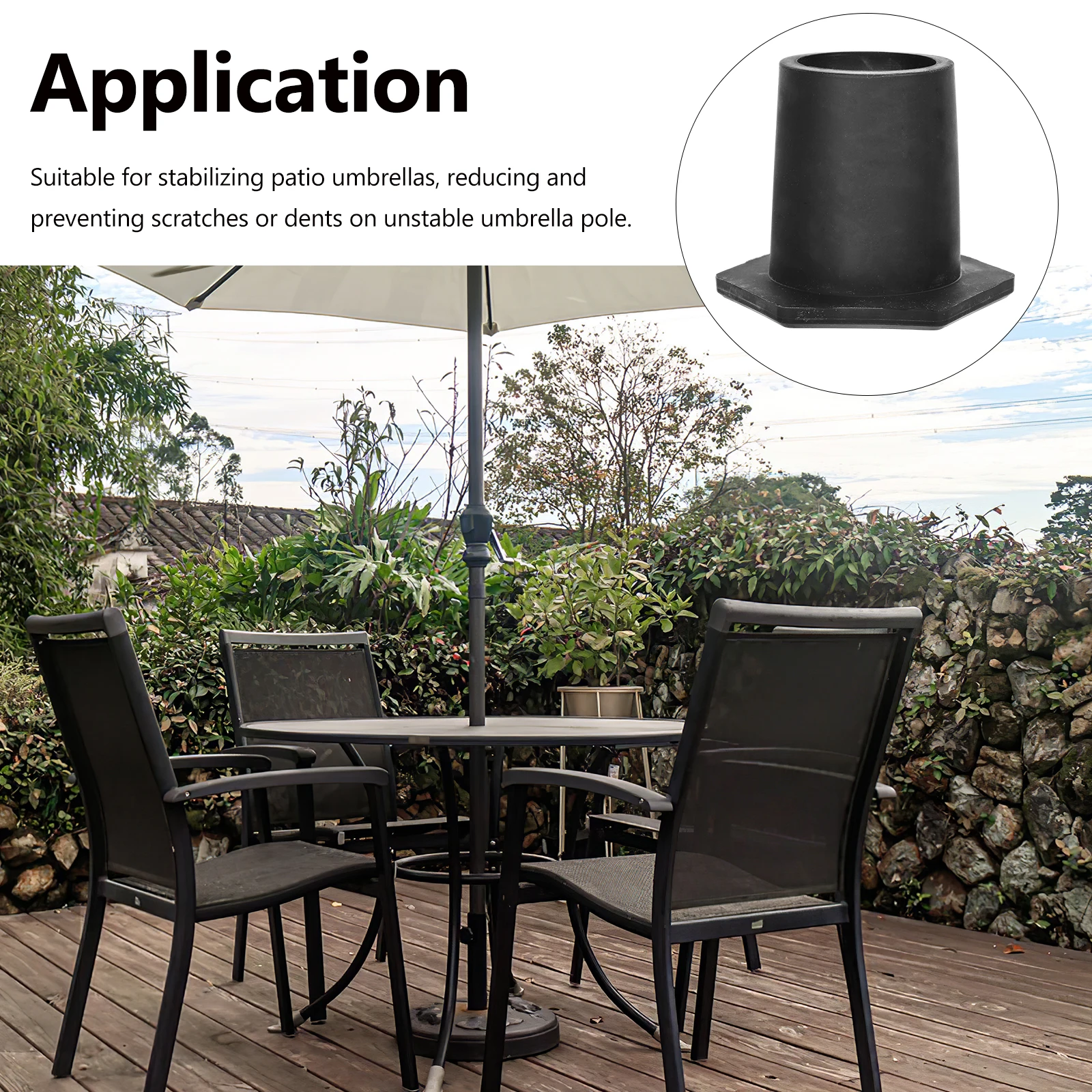 

Заглушка для отверстия для настольного зонта, силиконовый уличный зонтик, клиновидный стабилизатор для патио, сада, солнцезащитный кольцо, противоскользящее фиксирующее кольцо