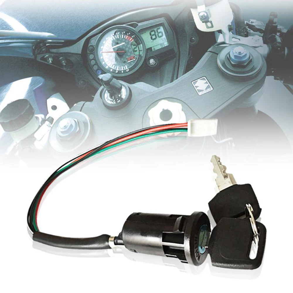 

1Pc Motorcycle Ignition Switch 2 Keys Motorbike Start Switch Door Locks Universal Motorcycle Accessories for Honda Kawasaki