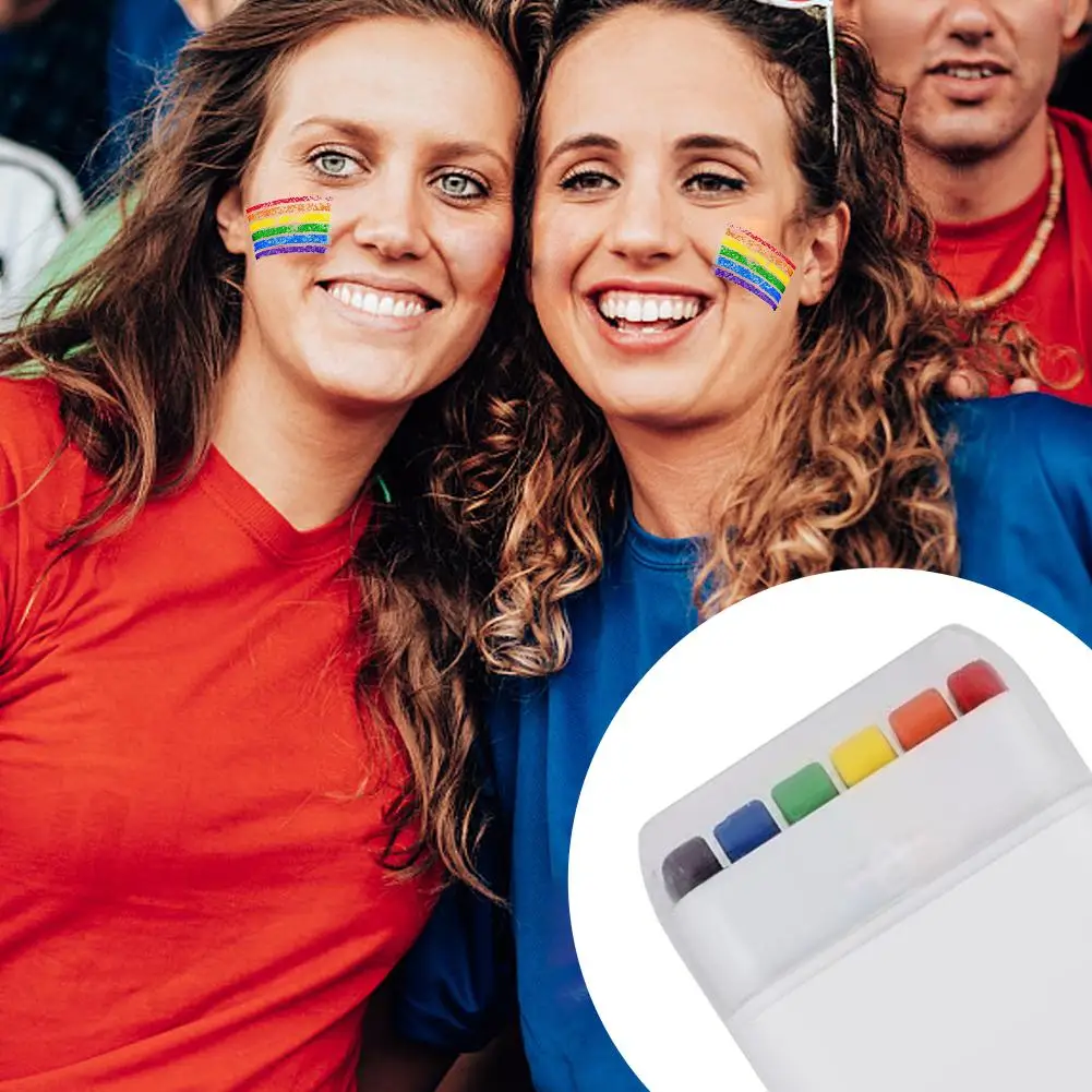 Regenbogen Gesicht Körper Malen Stick Malerei Paste Waschbar Pigment Farbige Öl Stift Festival DIY Party Make-Up Körper Malen Tattoo A9V2