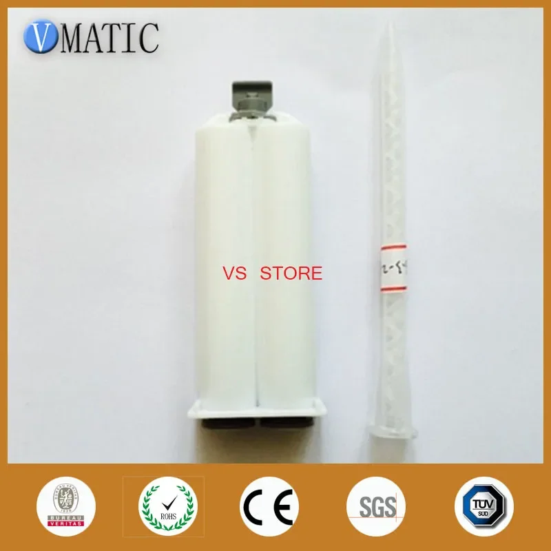 Free Shipping Two Component Cartridge 1:1 And MA Static Mixer 6.3-21S For 50ml/cc Dispensing Gun