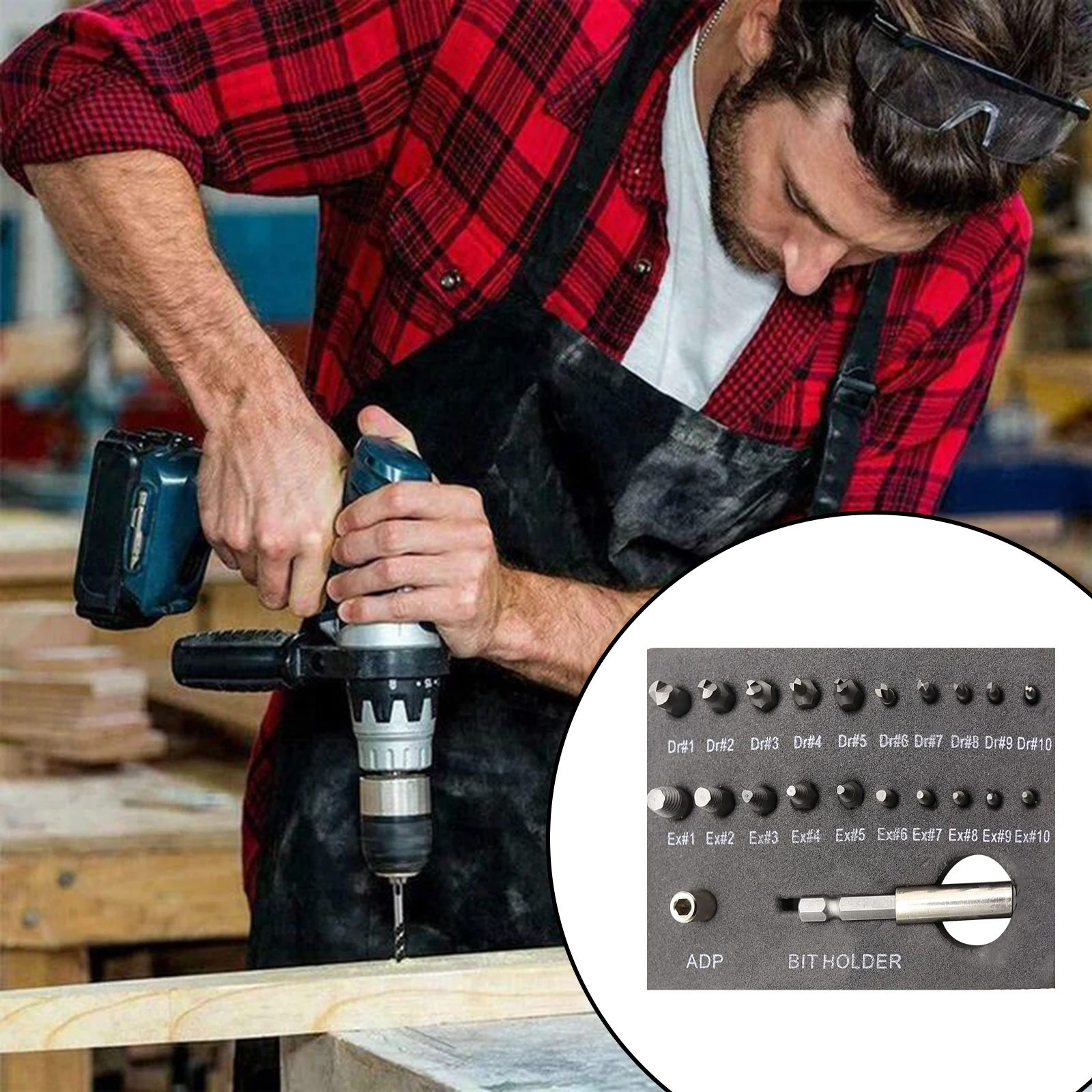 Extracteur de vis à tête endommagée, dent marketrobuste, extracteur de foret pour vis cassées ou dénudées