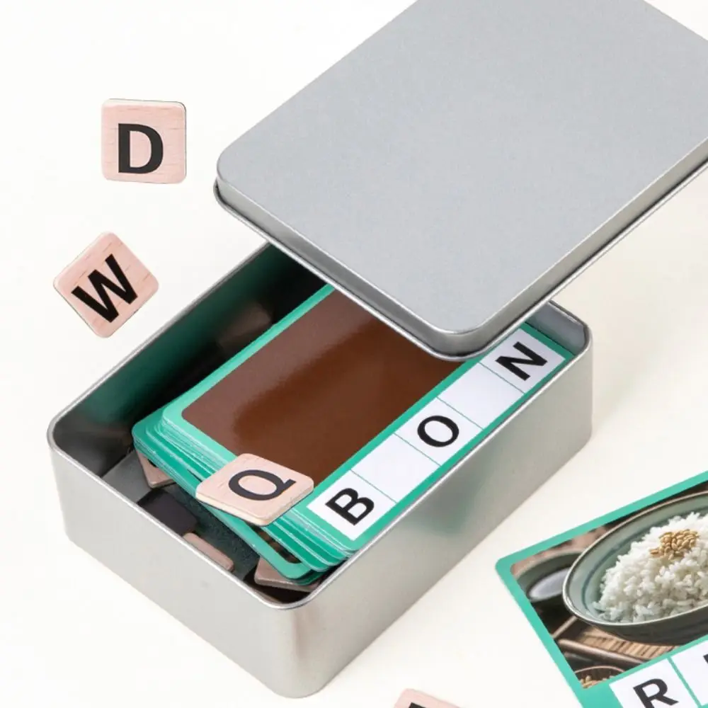 Holzpuzzle Alphabet Rechtschreibspiel Alphabet Cartoon Zauber Sie das Wort Spiel Tier Bunte Buchstaben Rechtschreibblock Kinder Geschenk