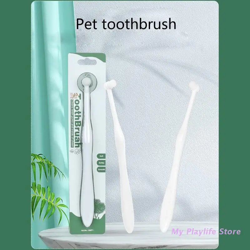 Pet Dog Teeth Cleaning Brush Cats Toothbrush Ultra-Soft Head Canine Dental Care for Dogs Teeth Small Medium Large Breed