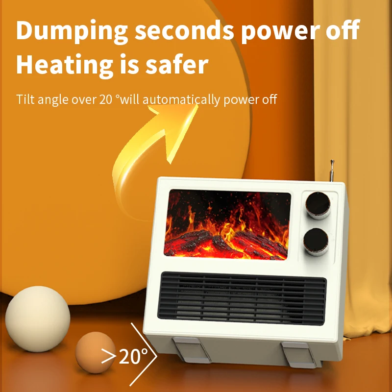 Desktop-Flammen heizung 3d dynamische Flamme elektrische Heizung einstellbare Leistung Raumheizung für Schlafzimmer Büro schnelle Heizung Hände Füße