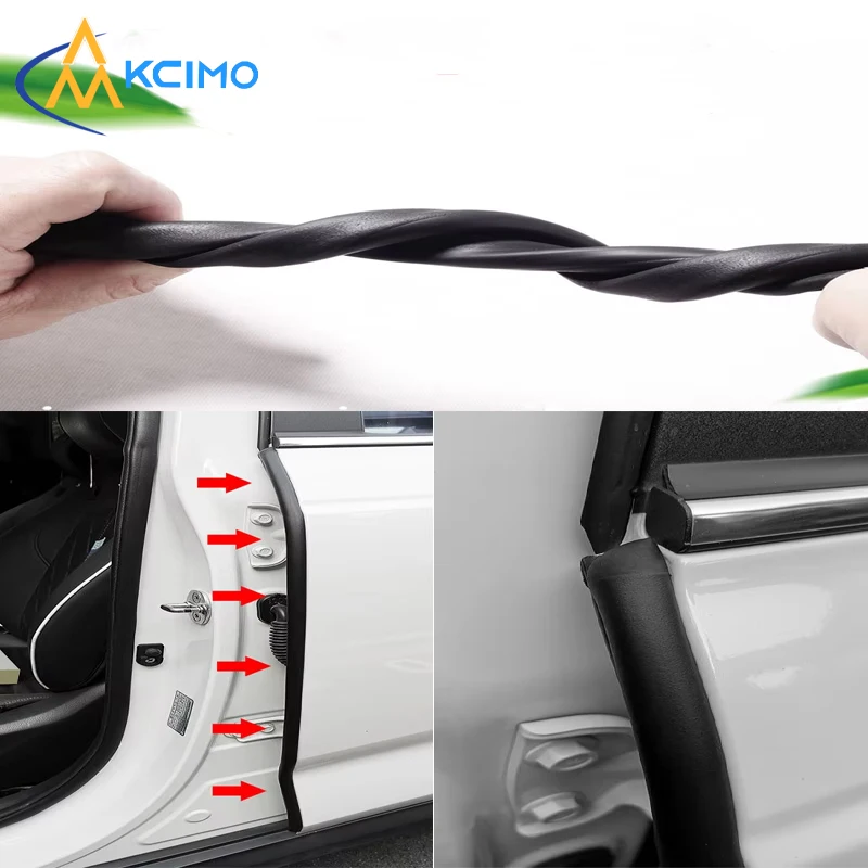

Kcimo Car Door Edge Seal Strip - 1.6m/2m Rubber B-Pillar Weatherstrip for Ultimate Soundproofing & Dustproofing