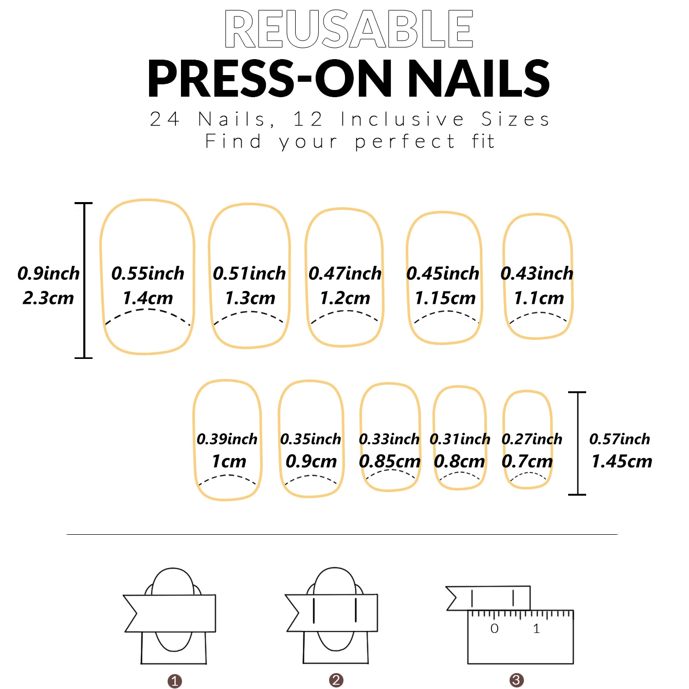 24 Stück: Verschönern Sie Ihren Look mit weißen, französischen, kurzen, quadratischen Kunstnägeln, 1 Stück Nagelfeile & 1 Stück Nagelkleber-Aufkleber-Set. – Detail 27