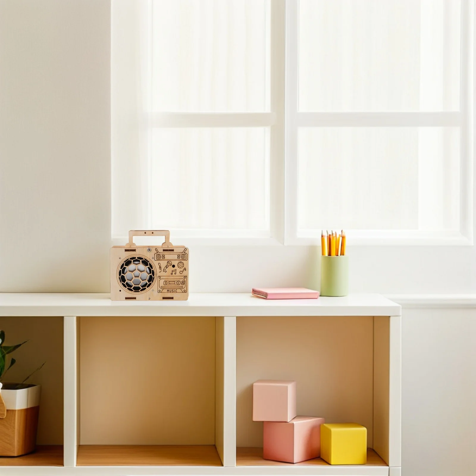 ชุดวิทยุไม้ DIY สำหรับเด็ก ประกอบเอง สร้างสรรค์ ทดลองการทำงาน ชุดการศึกษา ของขวัญสำหรับเด็ก