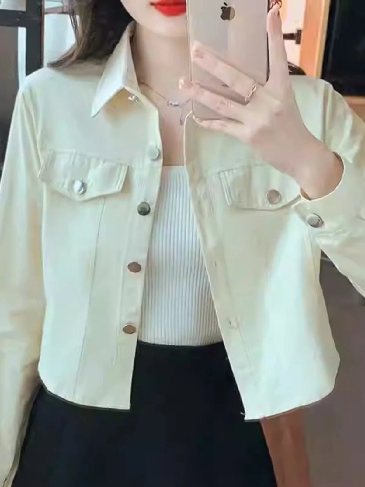 

Модный женский топ-жакет для весны и осени, премиум-класса, малого размера, элегантный, создающий особую атмосферу