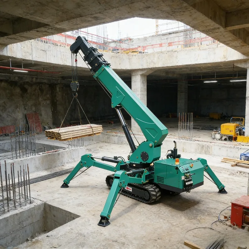 Electric Mini Spider Crane Super High Quality CE Certified Track Spider Cranefor Sale – 5 Ton Capacity with Long Arm Fly Ji