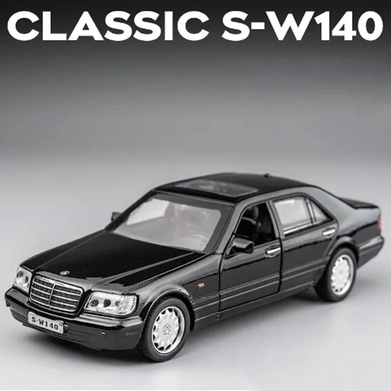 1:32 Mercedes Benz s W140 Legierung Modell auto Sound Licht Pull-Back Licht Sound Legierung Fahrzeug Modell Spielzeug für Kinder