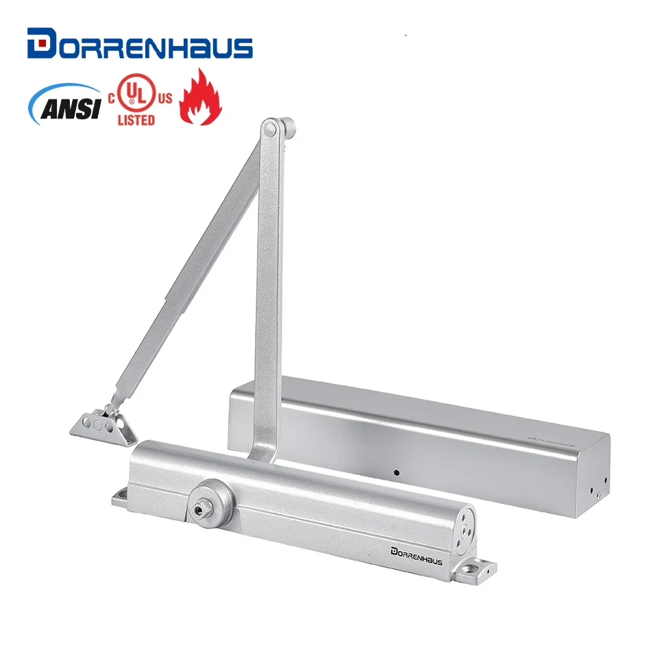 DORRENHAUS D8000 ANSI UL Listed Heavy Duty Size Adjustable Commercial Automatic Hydraulic Door Closer For 20-150kg Door