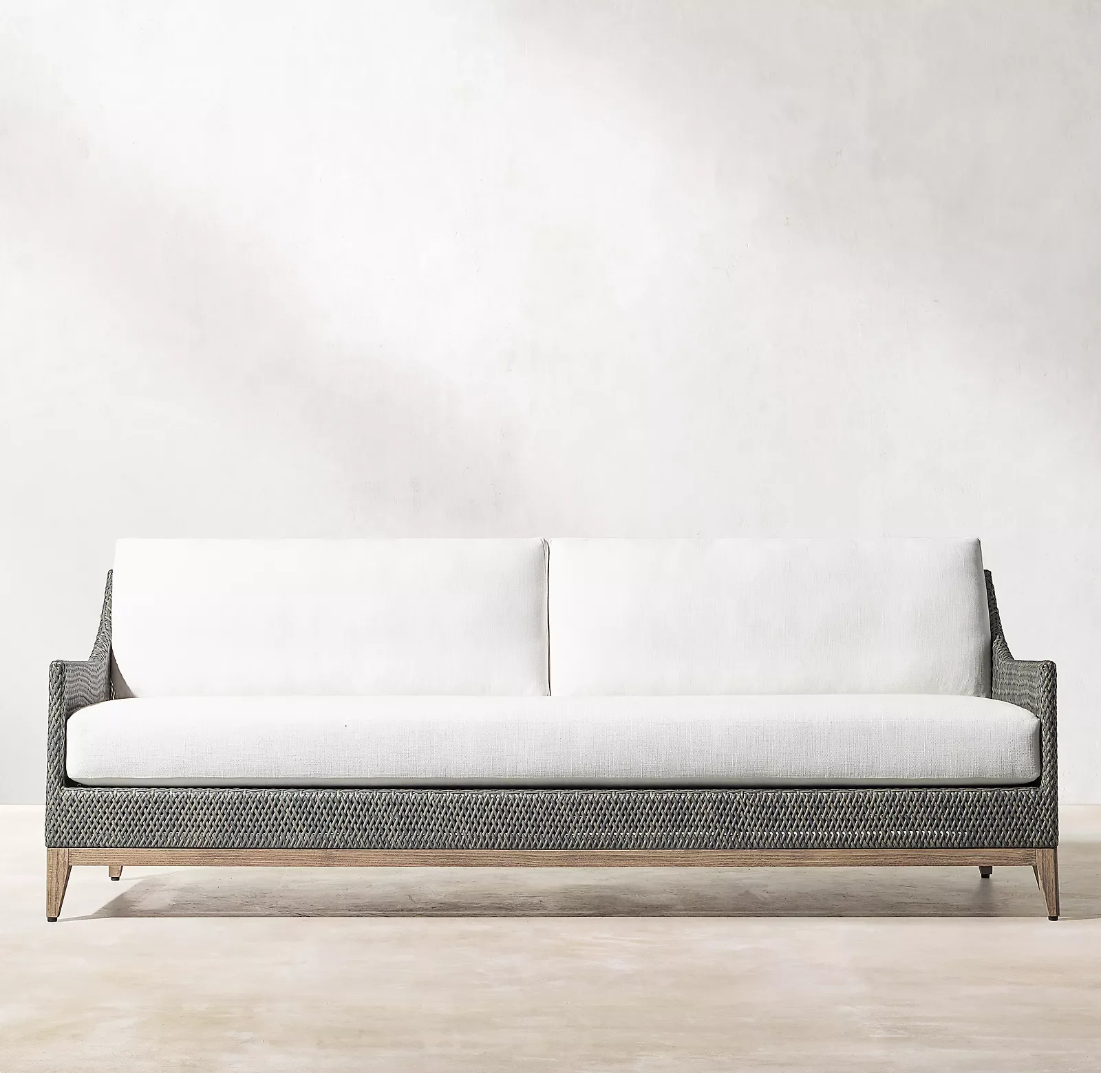 

# Уличный роскошный комплект мебели из массива дерева с плетеными сиденьями из всепогодного ротанга, тиковая мебель для патио