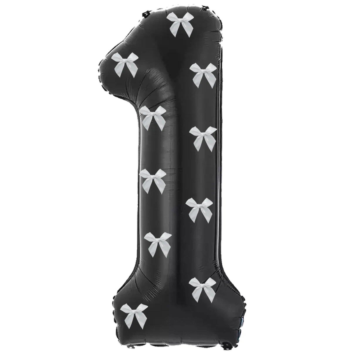 32 inch aluminum foil balloons, black numbers 0-9 for birthday party decoration, 10 silver mesh bows for celebrating birthdays