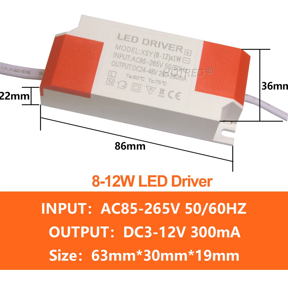 Sterownik LED 280mA 1-3w 4-7w 8-12w 12-18w 18-25w 25-36w zasilacz sterownik prądu stałego LED do transformatorów żarówek