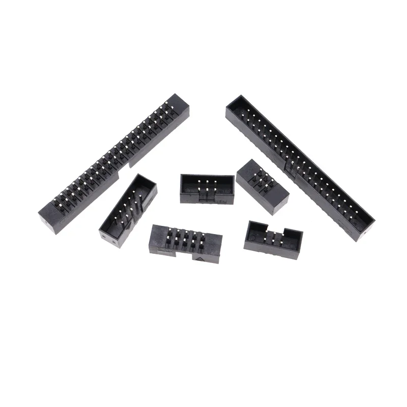 10pcs 2mm 2.0mm Pitch Dc3 Male Connector 6 8 10 12 14 16 18 20 24 26 30 34 40 44 50 60 Pin Dip Straight Box Header Idc Socket