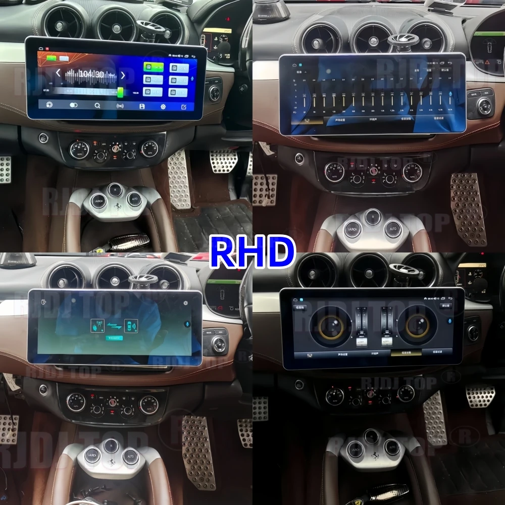 12.3 Inch Android 15 For Ferrari FF 2011-2016 Car Auto Radio Carplay GPS Navigation Stereo Multimedia Tape Recorder Headunit DSP
