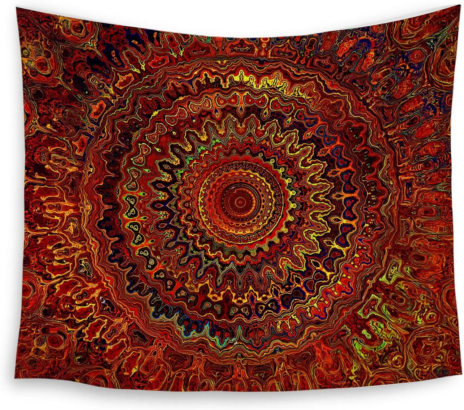 Boho Mandala Tapestry Wall Hanging Psychedelic Bohemian Ethnic Spirit Art Polyester Home Decoration for Living Room Bedroom Deco