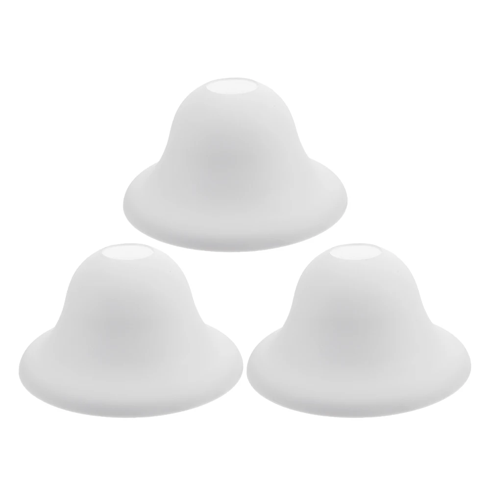 

3pcs Plastic Lampshade Flat Head Light Transmission Home Decor Pendant Ceiling Replacement Shades Small Bell Lamp Floor