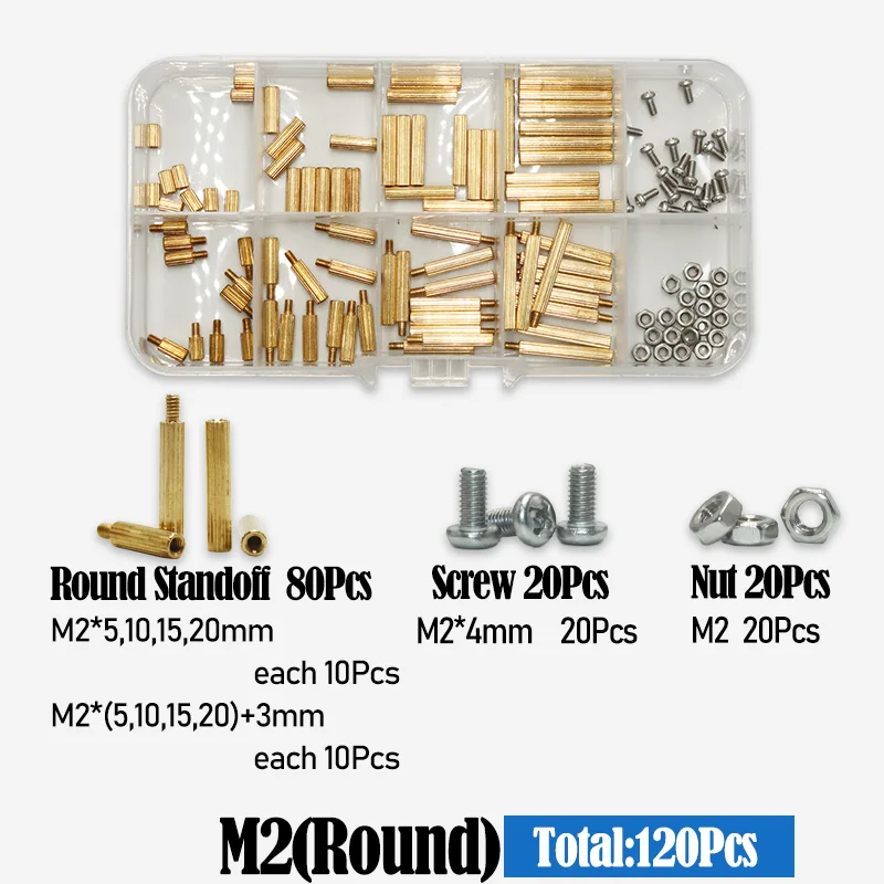 Messing Motherboard Standoff Spacer Säule M2 bis M5 für DIY Elektronische PCB Schaltung Schraube Bolzen Mutter Kit Männlich Weiblich Kupfer Spacer – Detail 15