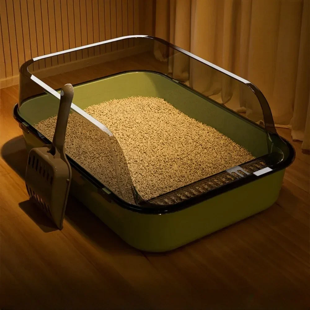 

Cat Litter Box Semi-enclosed Thickening Arenero Para Gato High Side Cat Toilet with Litter Scoop Litter for Cats Sandbox for Cat