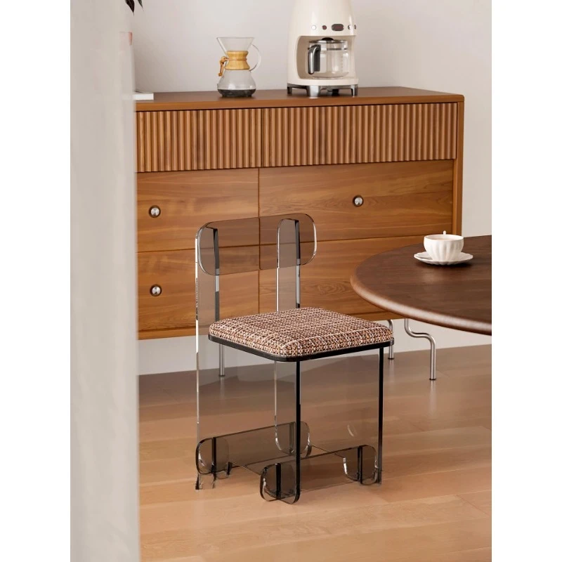 

Acrylic dining chair, back chair, household leisure chair, modern simple restaurant dining chair