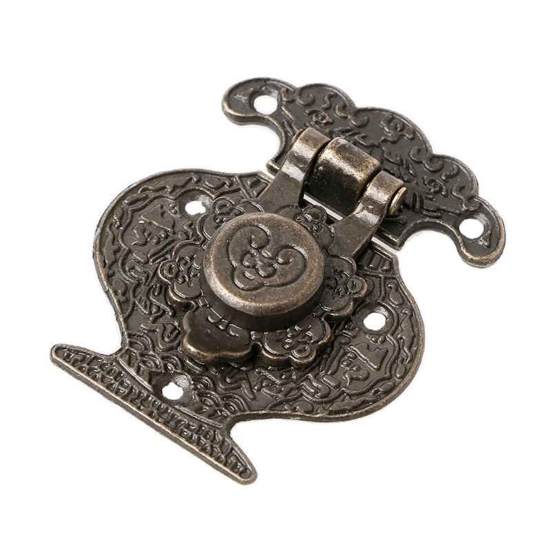 Antique Bronze Hasp สำหรับสลักเครื่องประดับกล่องไม้ MINI ตู้ BUCKLE LOCK Decora Dropsale