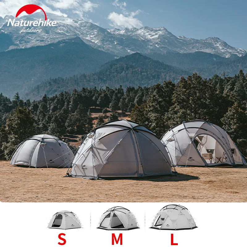 

Naturehike ARIES Semi-Geodesic Dome Tent 4 Season Travel Outdoor Camping 5-8 Persons Waterproof Shepherd With Snow Skirt Chimney