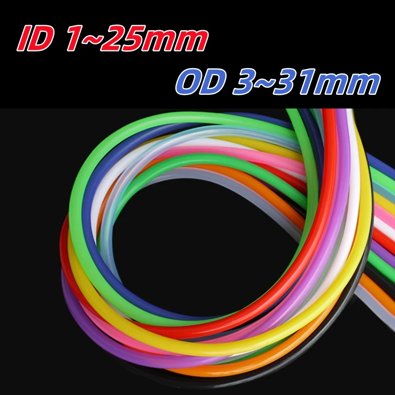 Colorful Food Grade Silicone Tube Id 1~25mm Od 3~31mm Flexible Rubber Hose Soft Drink Pipe Water Connector