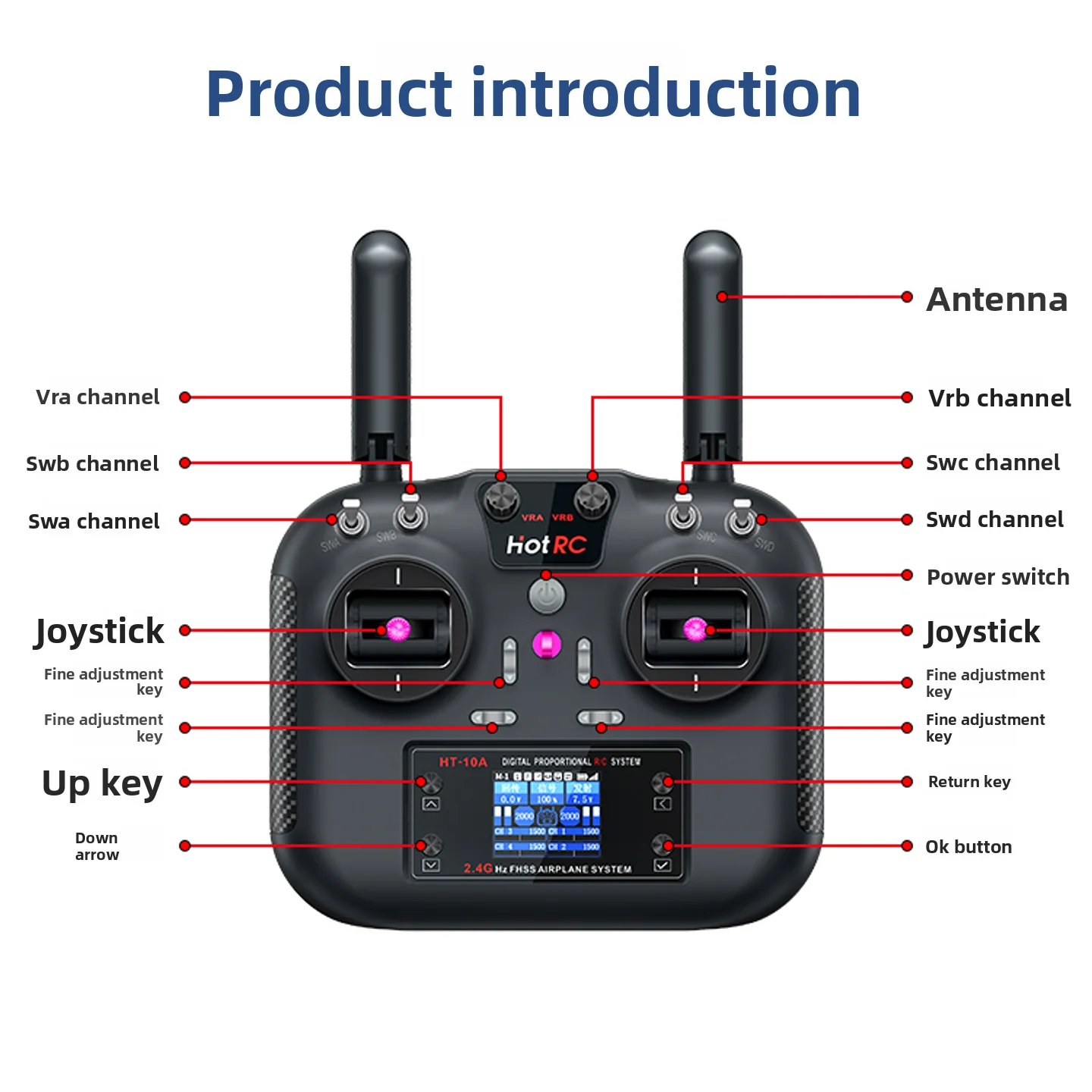 Hotrc HT-10A HT-8A 2.4GHz 10CH - Drone Rc Boat ulasan dan harga