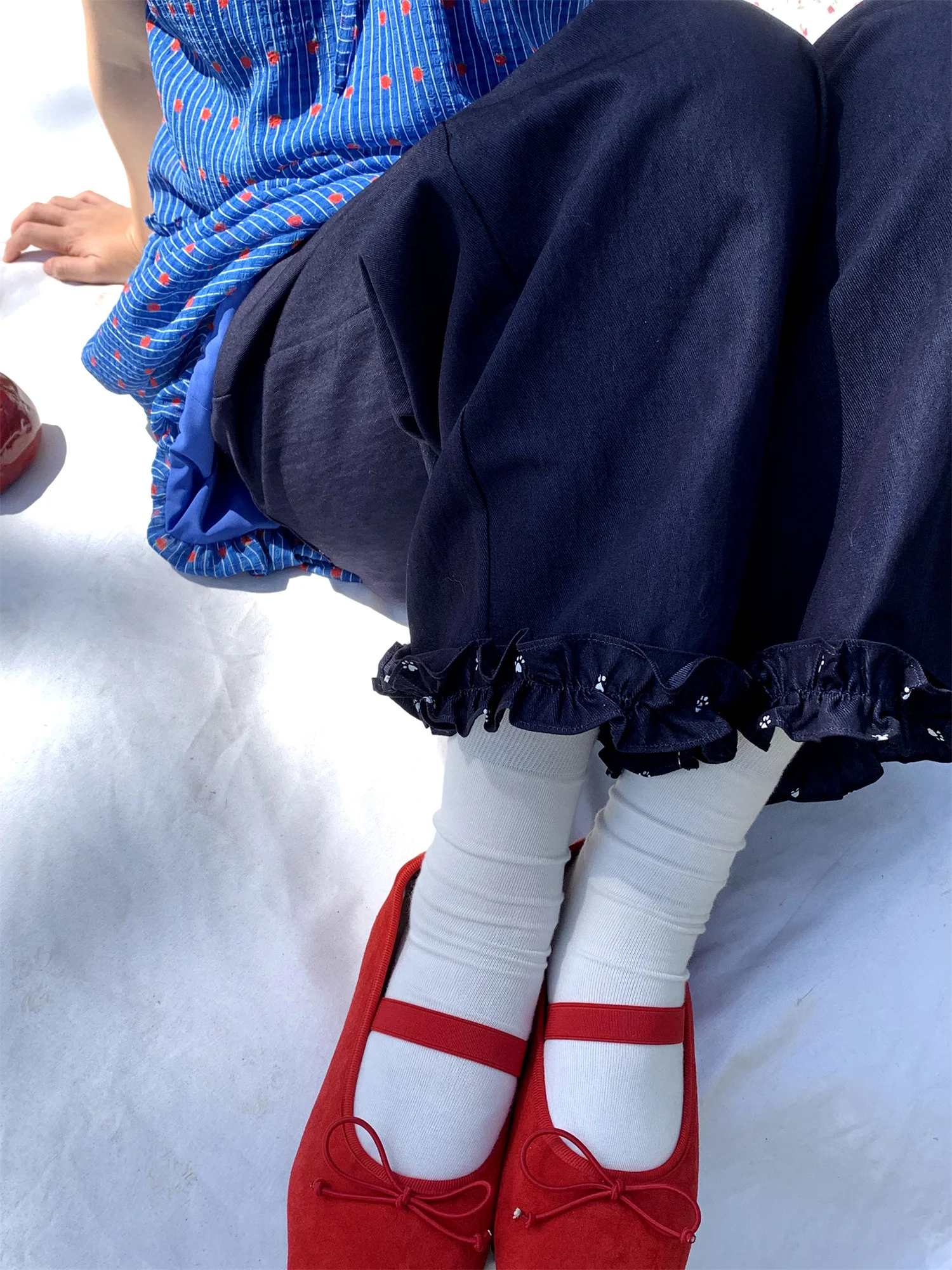 

Свободные прямые повседневные брюки для женщин, осенние, широкие, длинные, синие, с цветочным принтом, удобные