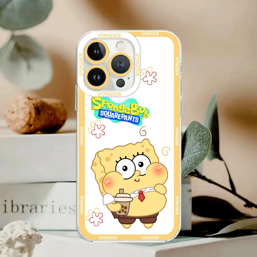 Schattige Cartoon Spongebob Patrick Star Cover Angel Eyes Telefoonhoesje Voor Xiaomi Poco X 5X4X3 Nfc Gt M4 M3 11 11T Pro Lite Ne 4G Hoesje