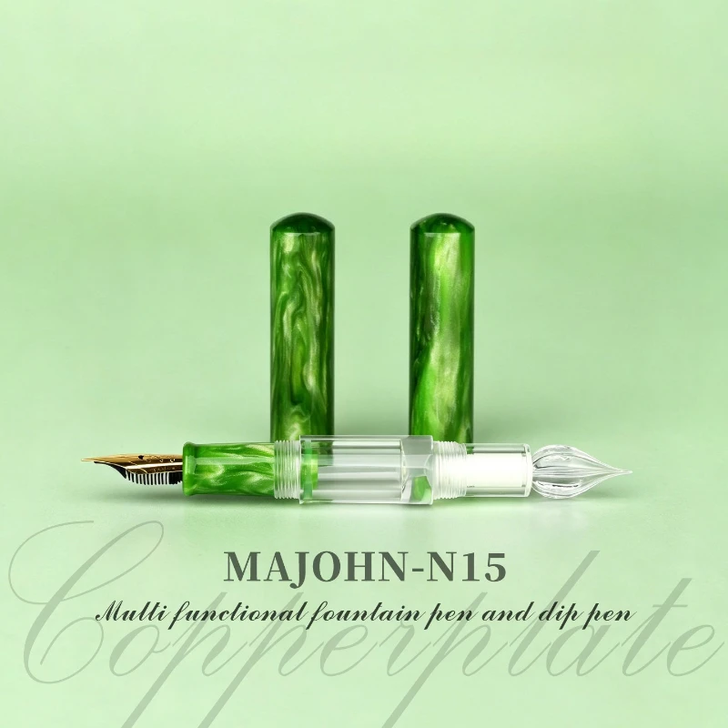 majohn-n15-double-headed-fountain-pen-flexible-pen-tip-english-soft-elastic-calligraphy-tip-glass-tip-double-headed-ink-pens