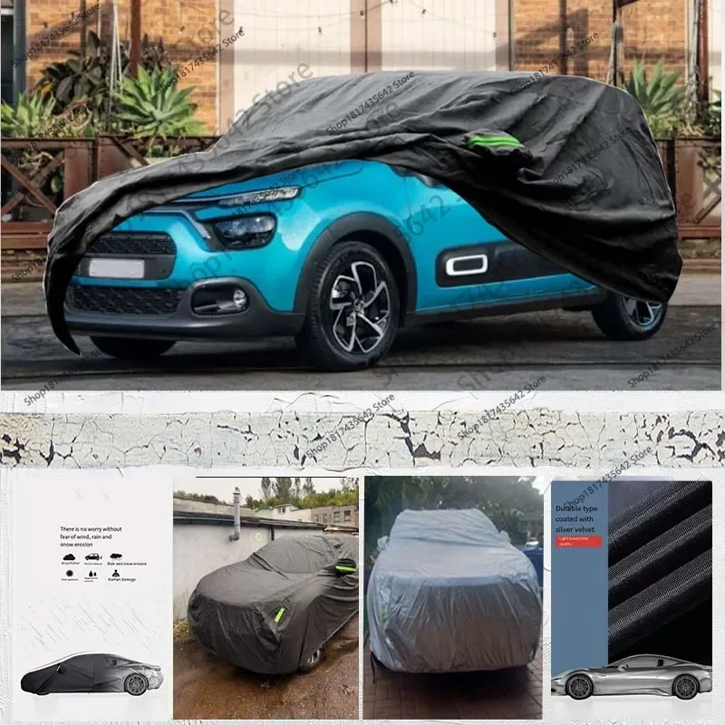 

For Citroen C3 2002-2023 model full protective cover, waterproof car cover, outdoor full car cover, thickened car cover