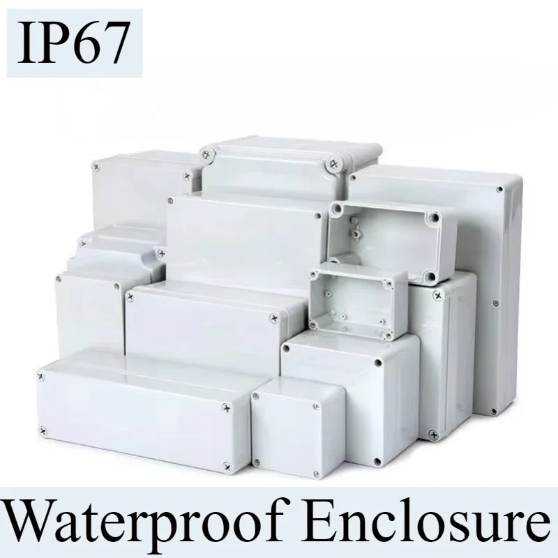 F-type ABS new material Ip67 waterproof junction box Plastic housing Ip67 Outdoor electronic safe monitor power button box