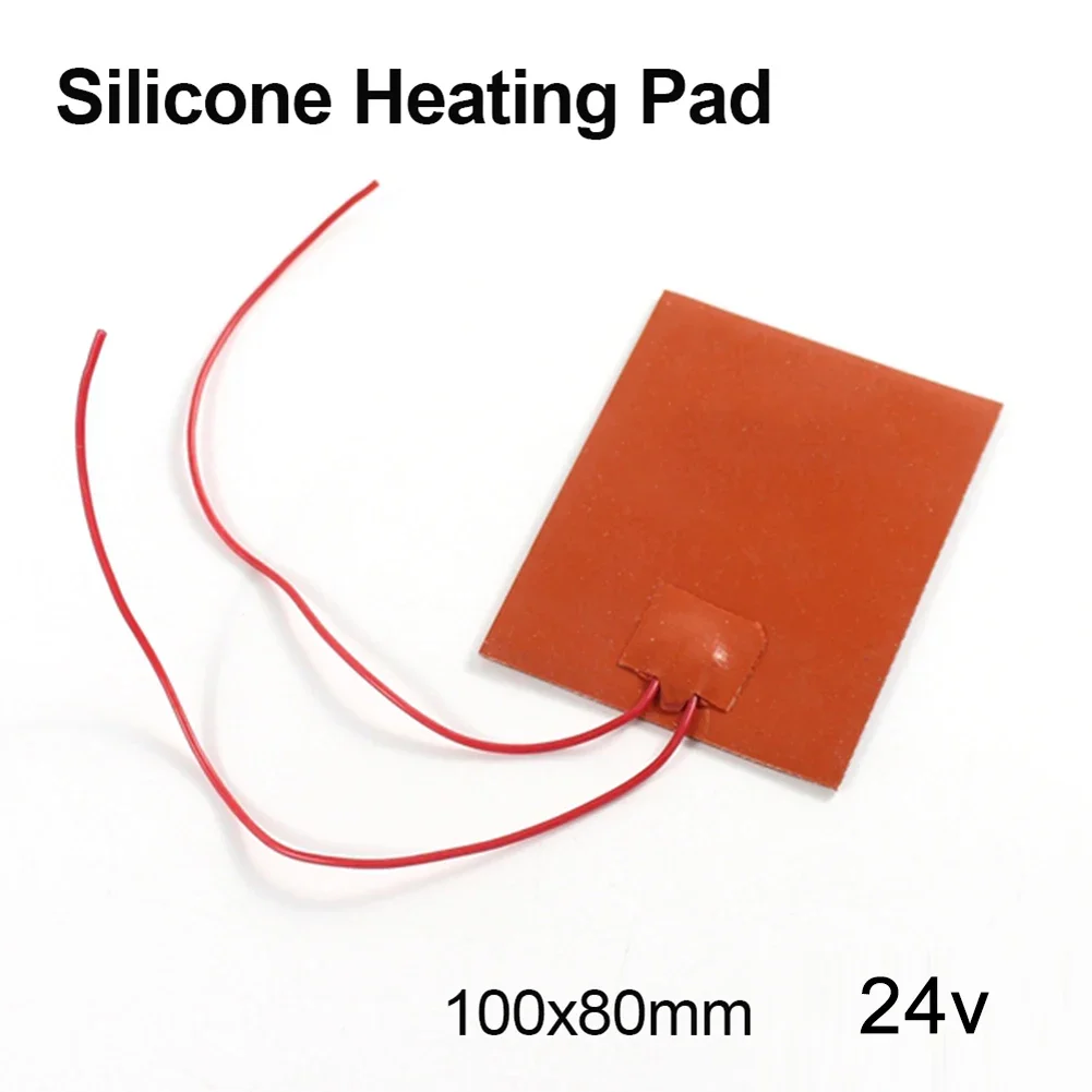 8Types Silicone Heating Pad Square Rubber Heat Mat Heated Bed Plate Flexible Waterproof Fuel Water Tank Warming Accessories